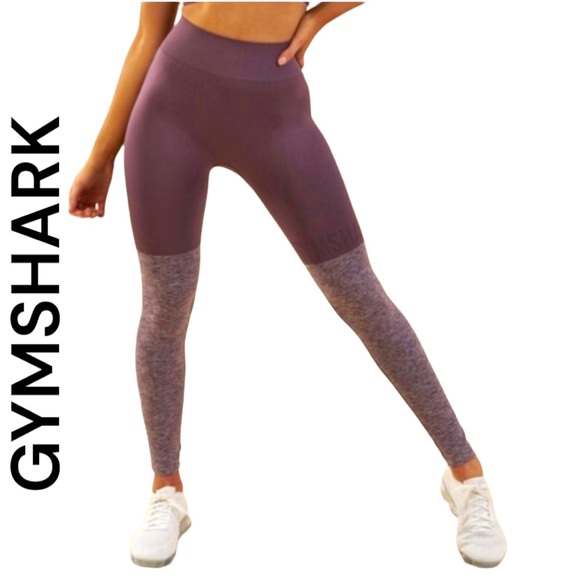 GYMSHARK TWO-TONE SEAMLESS LEGGINGS PURPLE WASH NEVER WORN SIZE SMALL - Picture 1 of 14